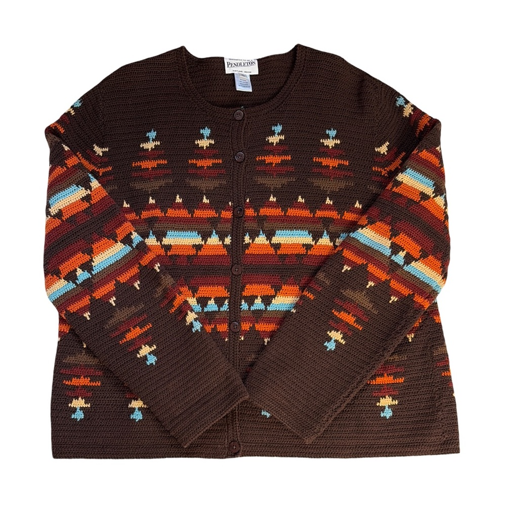 Pendleton Tribal Inspired Cotton Cardigan Seeater XL